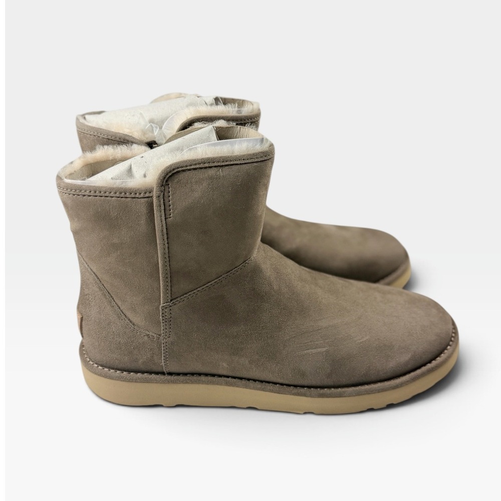 UGG Abree Mini Boots Womens 11 Clay Suede Side Zip Water Resistant NEW